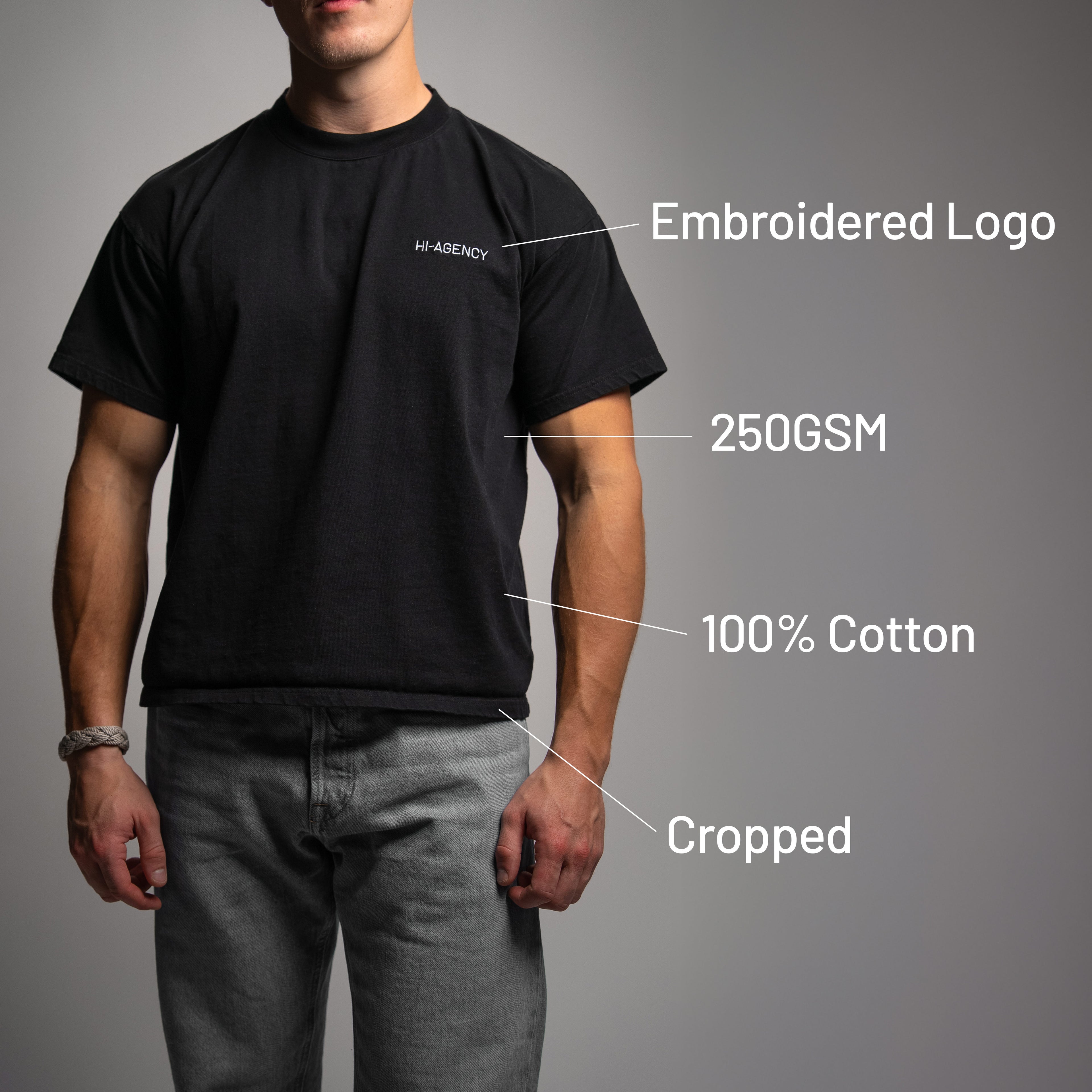 HI-AGENCY Oversized, Cropped T-Shirt